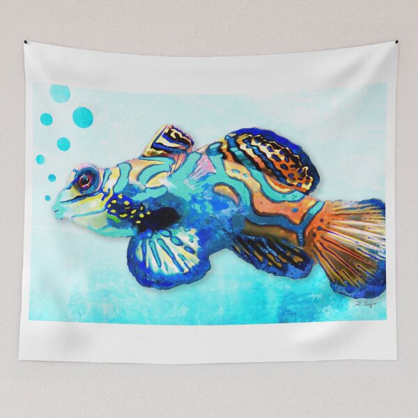 Item preview, Colorful Mandarinfish Fish Art designed and sold by Sharon Cummings Art.