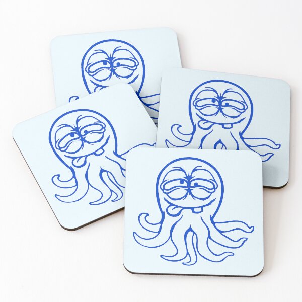 Item preview, Octopus squid cephalopod funny silly cartoon comic designed and sold by shirt-o-mat.