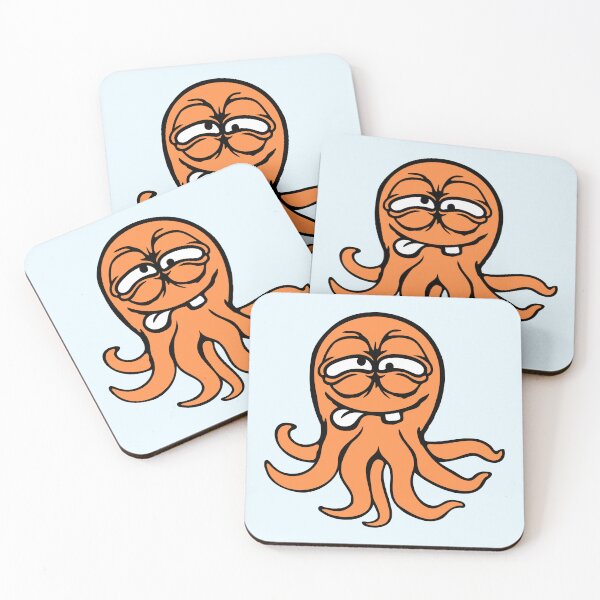 Artikelvorschau, Octopus Tintenfisch Kopffüßer lustig albern Cartoon Comic entworfen und verkauft von shirt-o-mat.