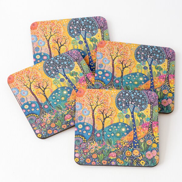 Item preview, Colorful Polka Dot Forest, Rainbow Forest, Wildflower Garden designed and sold by Neika Shimm Designs.