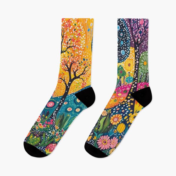 Item preview, Colorful Polka Dot Forest, Rainbow Forest, Wildflower Garden designed and sold by Neika Shimm Designs.