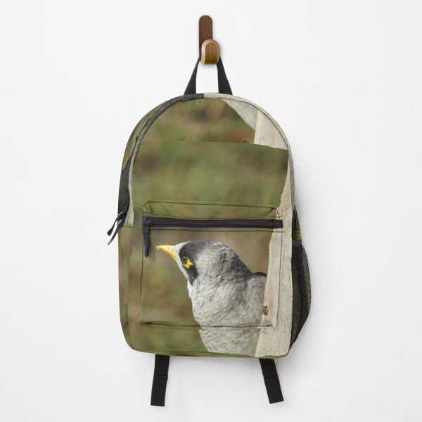 Item preview, Noisy miner on a tree trunk designed and sold by greentiger1.