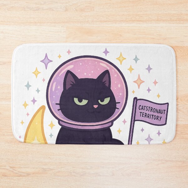 Item preview, Catstronaut Black Cat – Cute Space Kitty Moon Design for Cat Lovers designed and sold by Rushurban.
