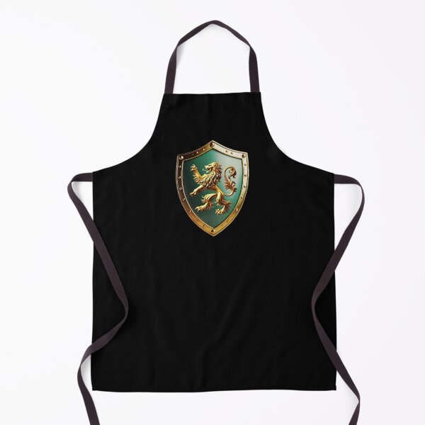Item preview, Morgan Shield Majestic Golden Lion on Emerald Green Armor designed and sold by Highlandkings.