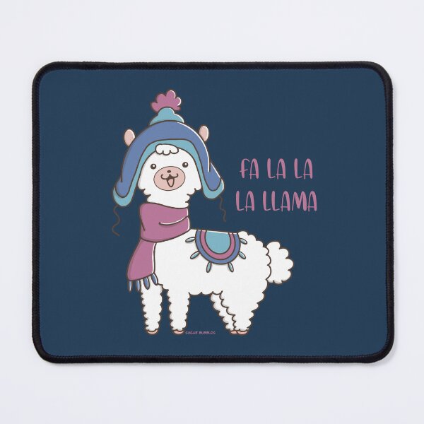 Item preview, Llama navideña | Ambiente festivo y esponjoso kawaii designed and sold by Sugar-Bubbles.