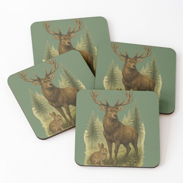 Item preview, Forest Guardian – Woodland Duo Realistic Art designed and sold by ForestPainter.
