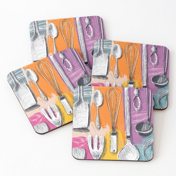 Item preview, Artistic Kitchen Utensils - Spoons, Spatulas, and Ladles with Vibrant, Playful Colors designed and sold by OlfactoART Studio.