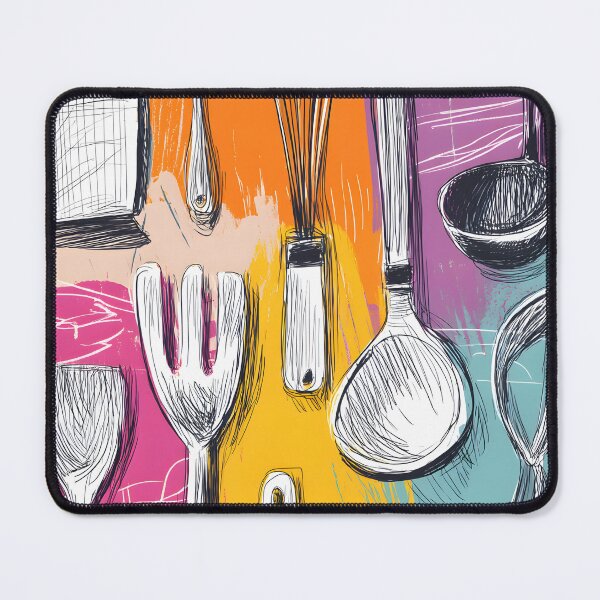 Item preview, Artistic Kitchen Utensils - Spoons, Spatulas, and Ladles with Vibrant, Playful Colors designed and sold by OlfactoART Studio.