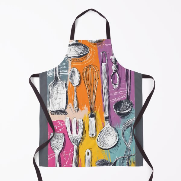Item preview, Artistic Kitchen Utensils - Spoons, Spatulas, and Ladles with Vibrant, Playful Colors designed and sold by OlfactoART Studio.