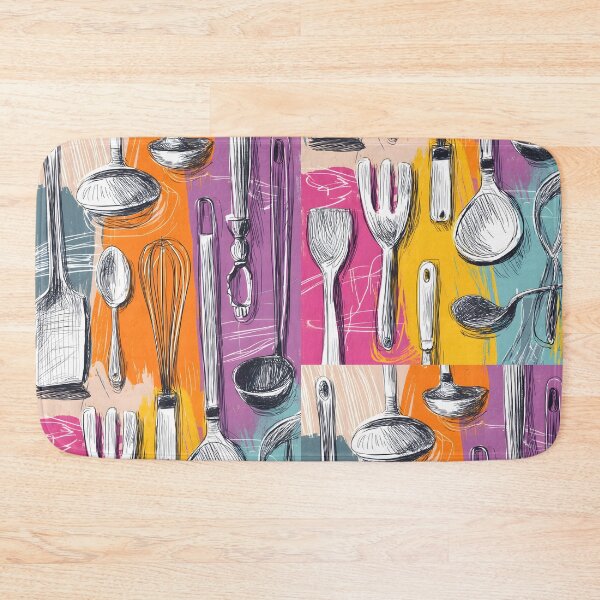 Item preview, Artistic Kitchen Utensils - Spoons, Spatulas, and Ladles with Vibrant, Playful Colors designed and sold by OlfactoART Studio.