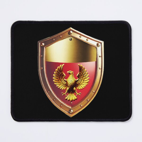 Item preview, Harrison Shield Majestic Golden Eagle on Red and Gold Armor designed and sold by Highlandkings.