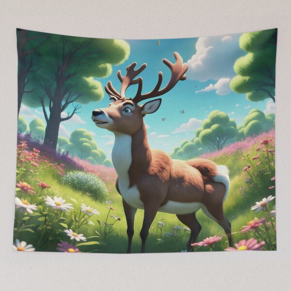Item preview, "Whimsical Deer in a Meadow Dream" designed and sold by ADCSunshine.