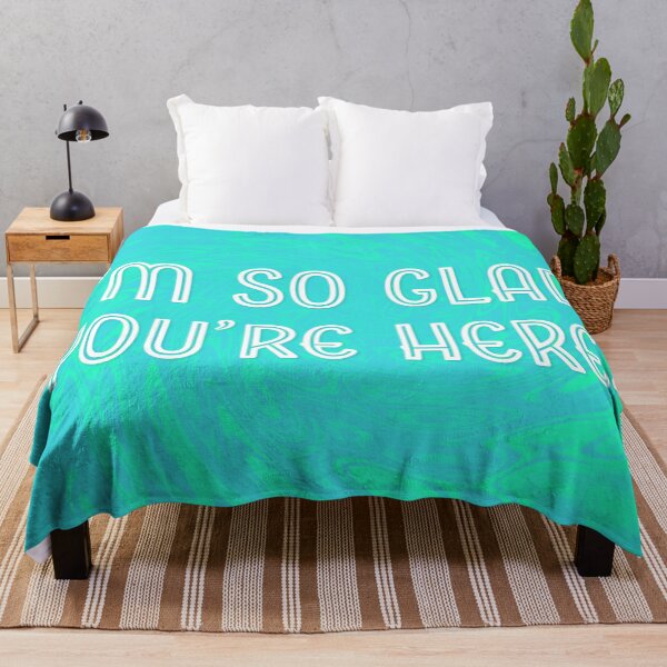 Item preview, I'm So Glad You're Here - Turquoise and Jade Swirl designed and sold by sillyjess.