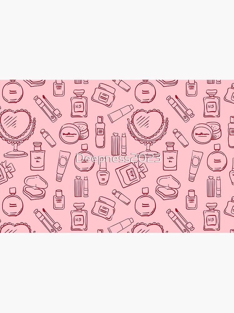 Cute coquette makeup pattern Zipper Pouch