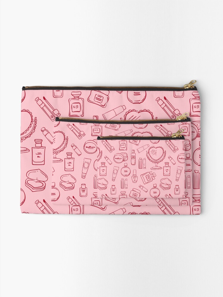 Cute coquette makeup pattern Zipper Pouch