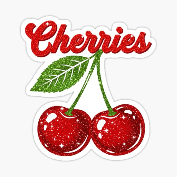 Item preview, Glitter Effect Red Cherries designed and sold by Claustronautas.
