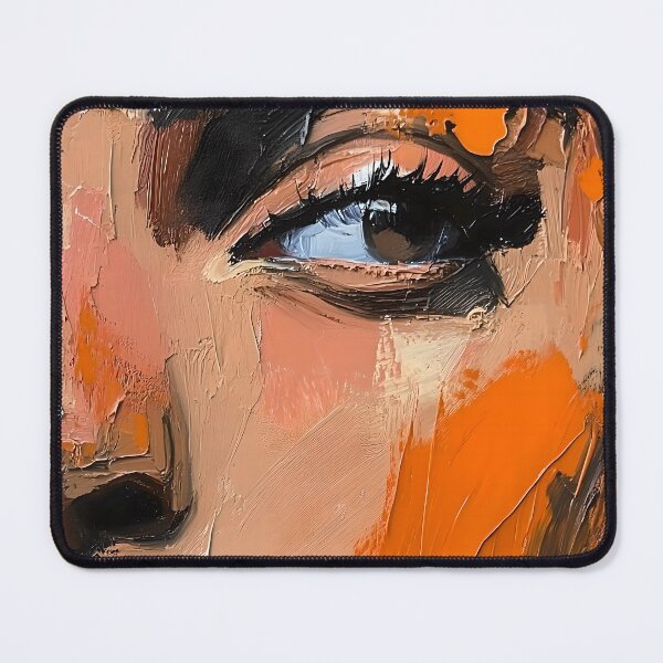Item preview, Close-Up Portrait of a Woman in Oil Paint designed and sold by Blurbean.