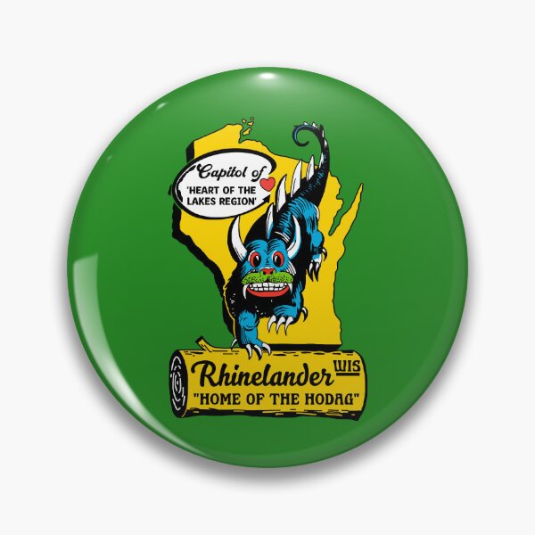Item preview, Retro Rhinelander Wisconsin 'Home of the Hodag' Travel Souvenir designed and sold by ourkid.
