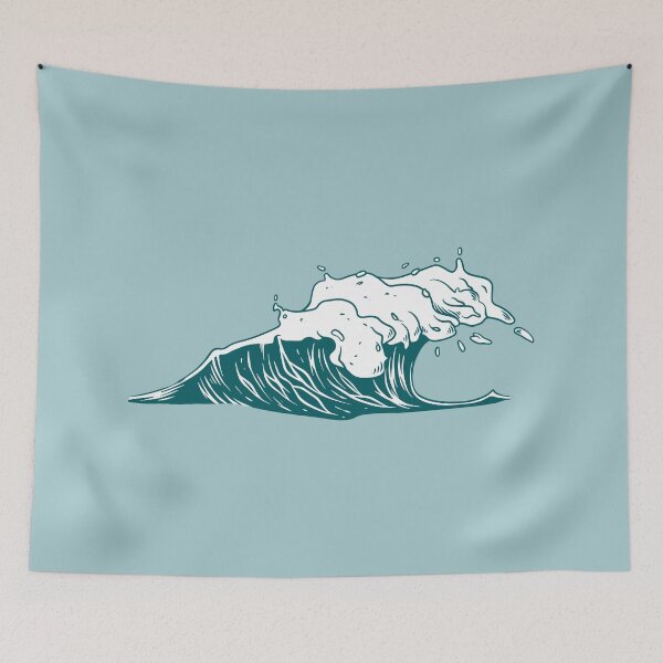 Item preview, Vintage Ocean Wave Illustration – Surf & Sea Aesthetic designed and sold by cloudrevive.