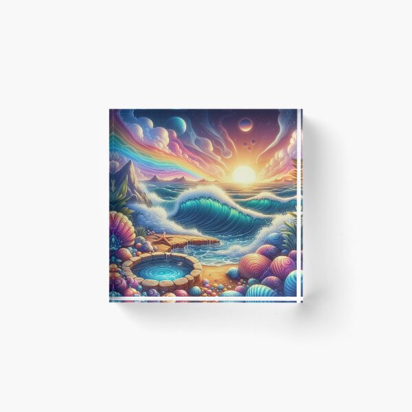 Item preview, "Vibrant Ocean Fantasy at Sunset" designed and sold by ADCSunshine.