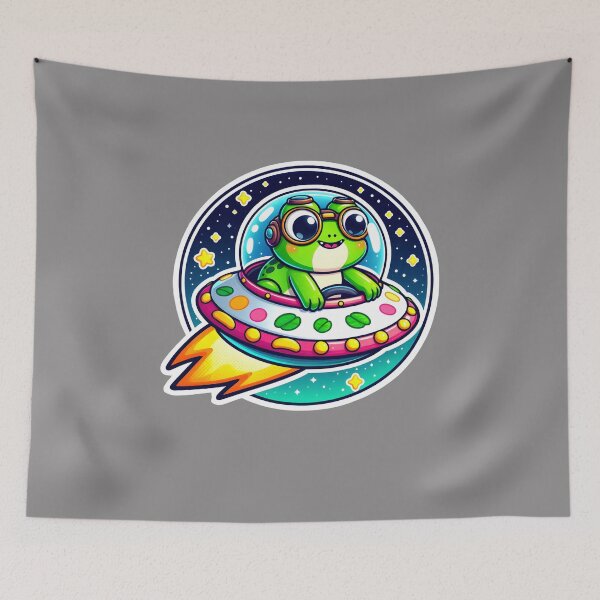Item preview, Ufo Cute Frog designed and sold by ArtistEmbrace.