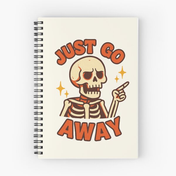 Item preview, Just Go Away – Funny Skeleton Quote with Sarcastic Retro Aesthetic designed and sold by Cheslyn Moses.
