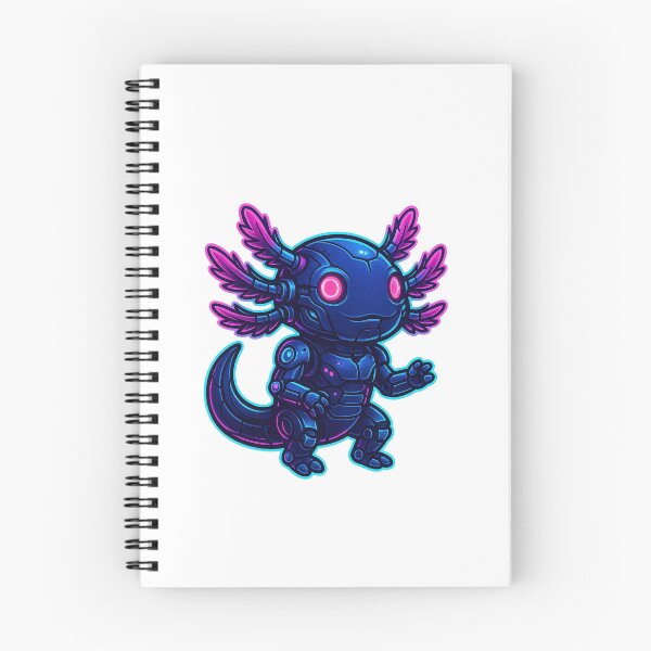 Item preview, Cyber Axolotl Robot Cute Sci-Fi Creature designed and sold by RetroPop23.