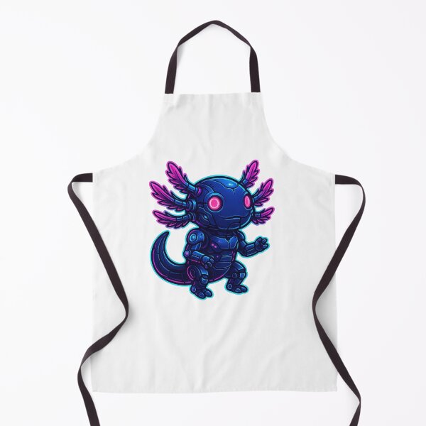 Item preview, Cyber Axolotl Robot Cute Sci-Fi Creature designed and sold by RetroPop23.