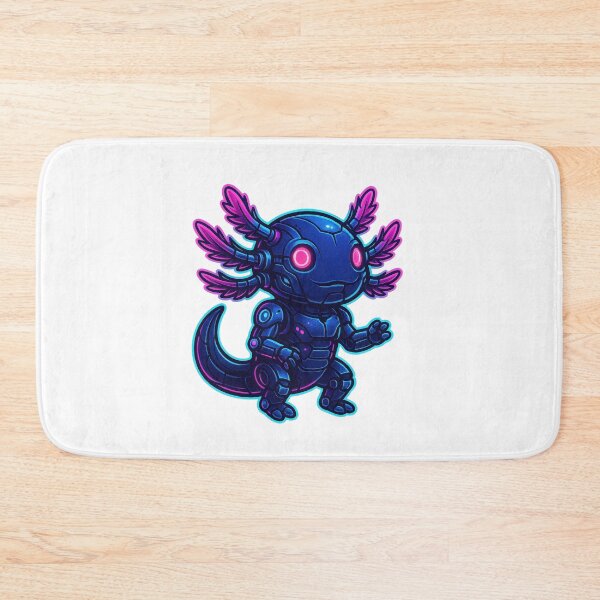 Item preview, Cyber Axolotl Robot Cute Sci-Fi Creature designed and sold by RetroPop23.