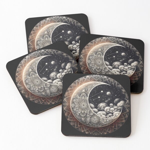 Item preview, Celestial Moon designed and sold by DreamMandalas.