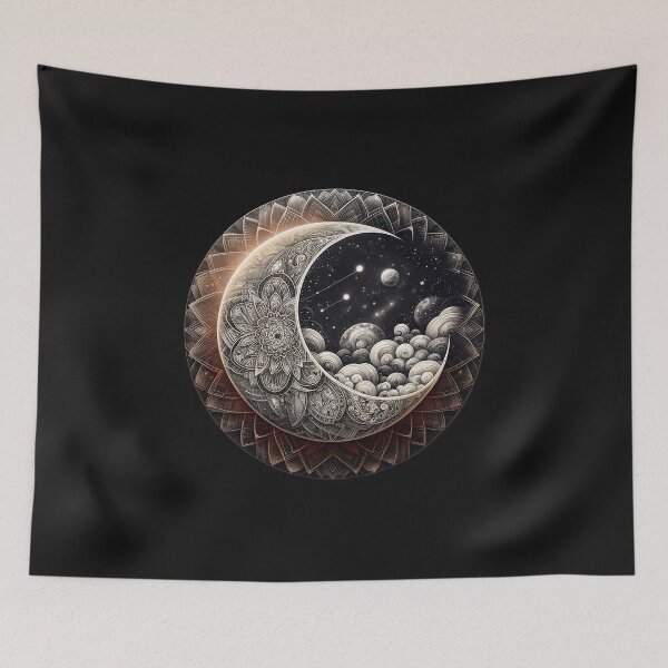 Item preview, Celestial Moon designed and sold by DreamMandalas.