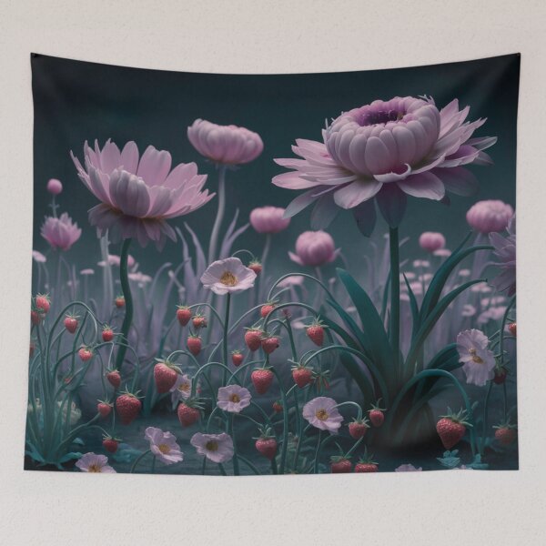 Item preview, Strawberries among flowers,plasticine. designed and sold by elegantpaterns.