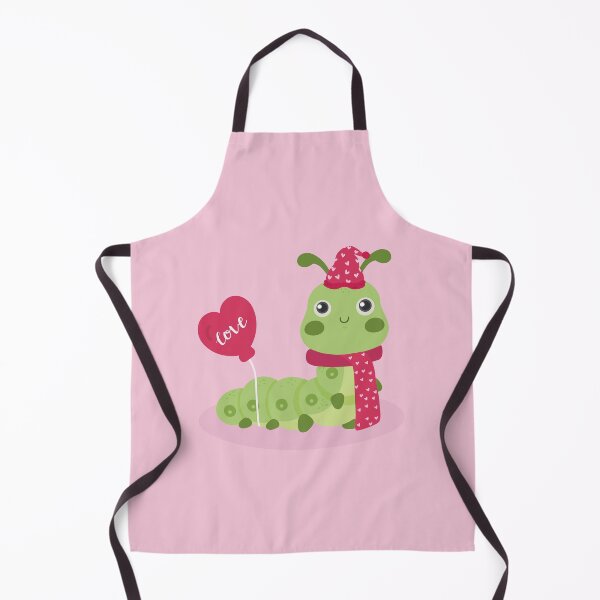 Item preview, Flat Design Illustration with Green Worm and Wearing Hat, Scarf, Balloon designed and sold by AlginaPugachova.