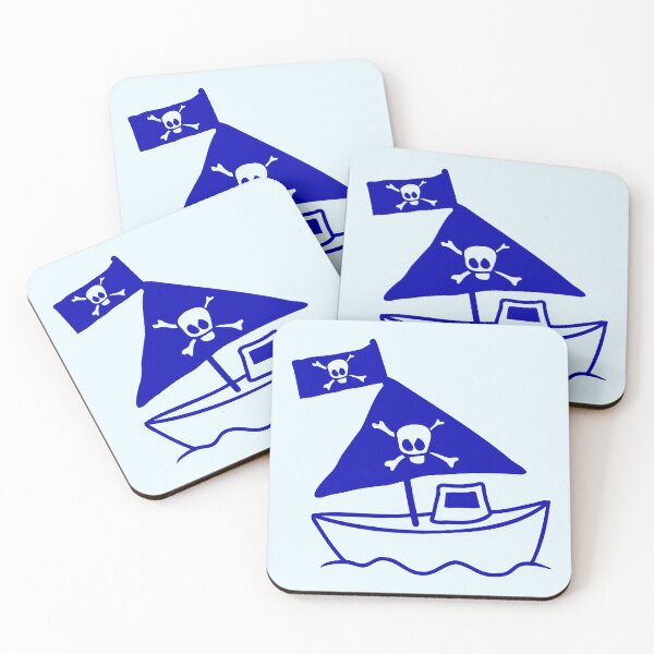 Item preview, Painted Pirate Ship Kids Motif Drawing Cool Funny designed and sold by shirt-o-mat.