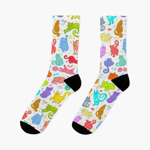 Item preview, Seamless Pattern with Colorful Funny Cats designed and sold by Bearlala.