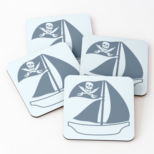 Item preview, Painted Pirate Ship Kids Motif Drawing Cool Funny designed and sold by shirt-o-mat.
