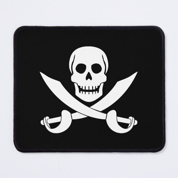 Item preview, Pirate Two Sabre 2 Swords Skeleton Skull Symbol designed and sold by shirt-o-mat.