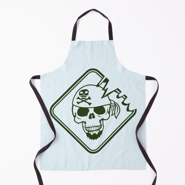 Item preview, Pirate Shield Skull Skeleton Danger Warning Sign designed and sold by shirt-o-mat.