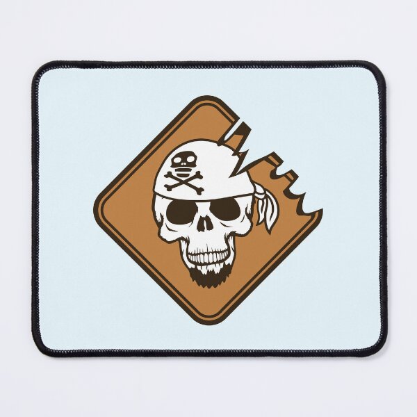 Item preview, Pirate Shield Skull Skeleton Danger Warning Sign designed and sold by shirt-o-mat.