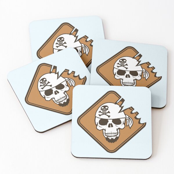 Item preview, Pirate Shield Skull Skeleton Danger Warning Sign designed and sold by shirt-o-mat.