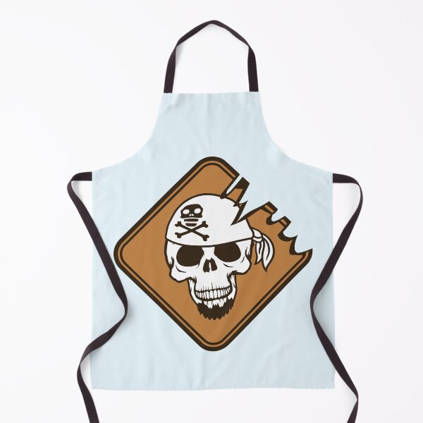 Item preview, Pirate Shield Skull Skeleton Danger Warning Sign designed and sold by shirt-o-mat.