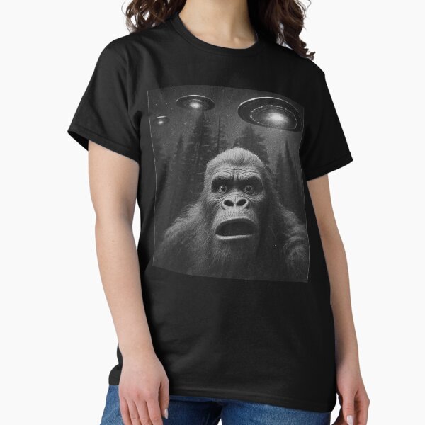 Item preview, Funny Cat Bigfoot Alien UFO Graphic Design for Men and Women designed and sold by love3617.