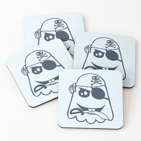 Item preview, Funny Pirate Ghost Evil Cool Halloween Eye Patch designed and sold by shirt-o-mat.