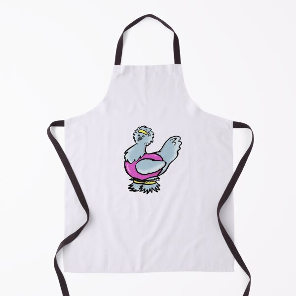 Item preview, Funny Retro Aerobics Silkie Gray Chicken in Leotard Artwork, Silly Chicken Cartoon, Whimsical Farm Animal Art designed and sold by HappyHannahArt.