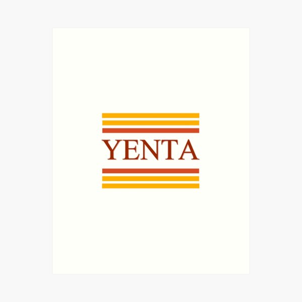 Item preview, Yenta, funny yiddish term for gossipy woman designed and sold by JRRouse.