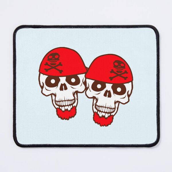Item preview, 2 Pirate Skull Skeleton Halloween Two Friends Team designed and sold by shirt-o-mat.