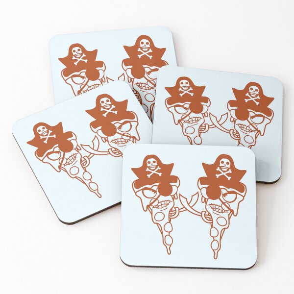 Item preview, 2 Evil Fast Food Pizza Pirates Duel Eye Patch Cool designed and sold by shirt-o-mat.