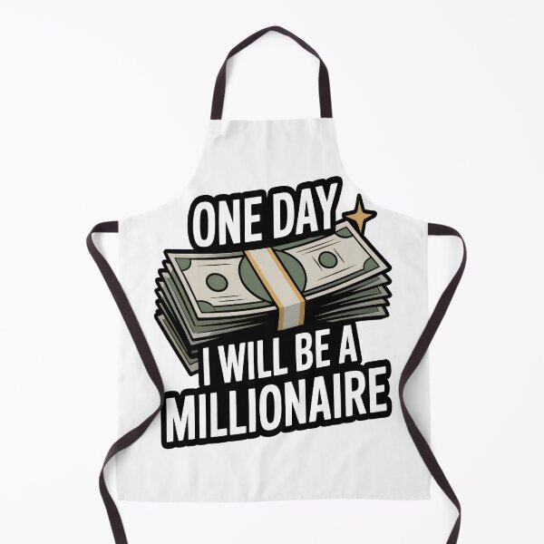 Item preview, "One Day I Will Be a Millionaire – Motivational Cash Design" designed and sold by stylishsketcher.