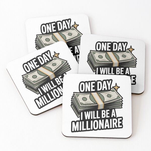 Item preview, "One Day I Will Be a Millionaire – Motivational Cash Design" designed and sold by stylishsketcher.