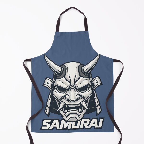 Item preview, Futuristic Samurai Mask Vector – White Oni Demon Head – Bold Graphic Design designed and sold by WAUZ.